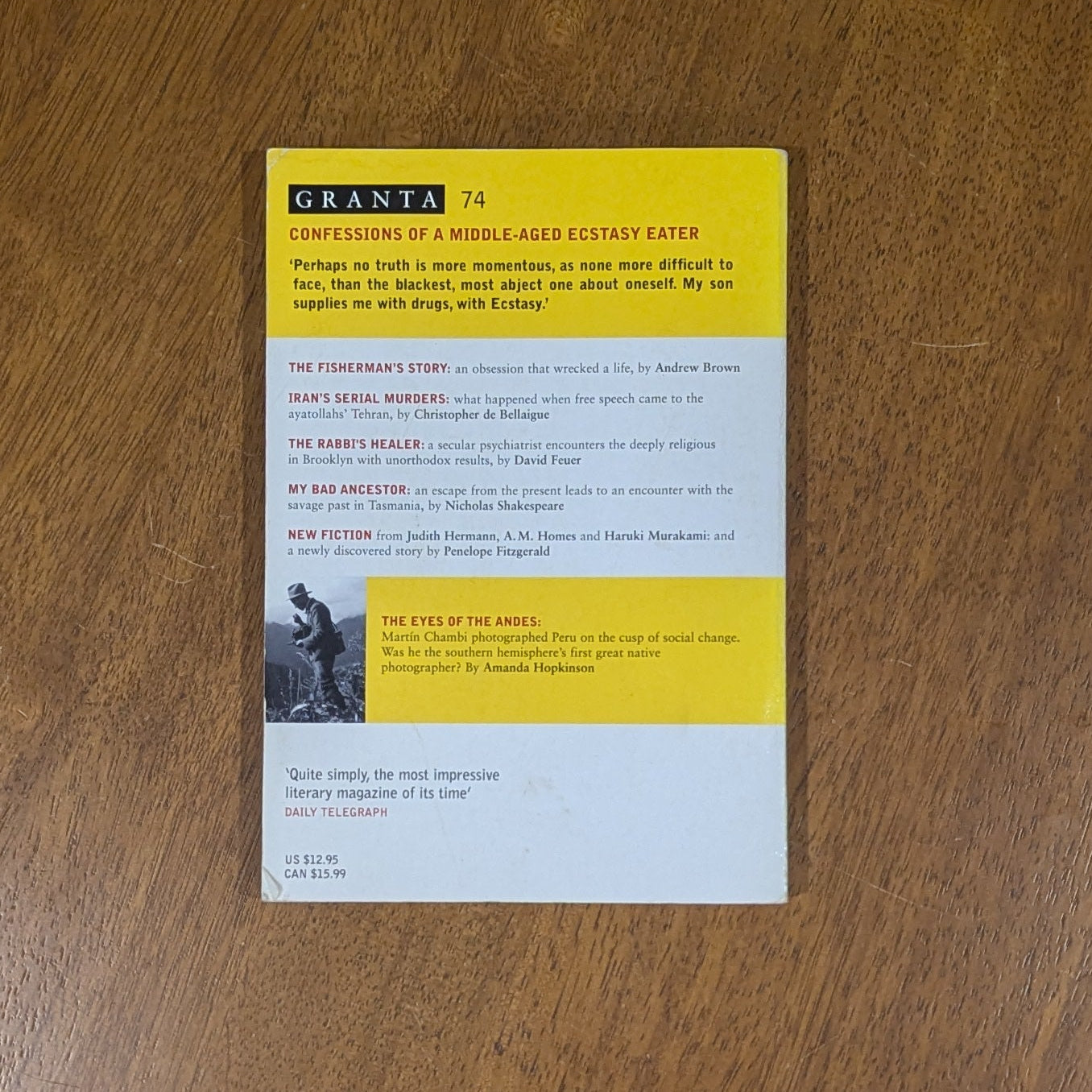 Granta 74: Confessions of a Middle-Aged Ecstasy Eater